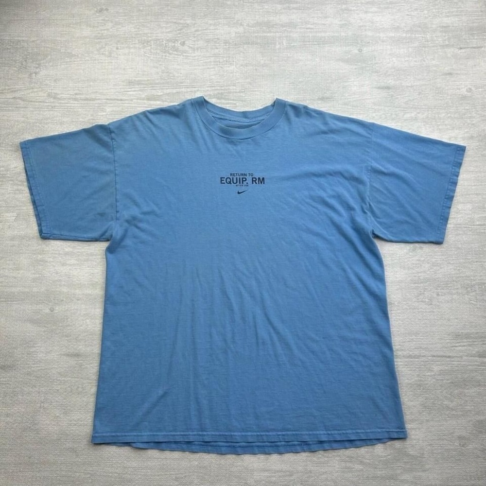 Vintage Nike Shirt Adult 2XL Blue Return To Equipment Room After Use Sports